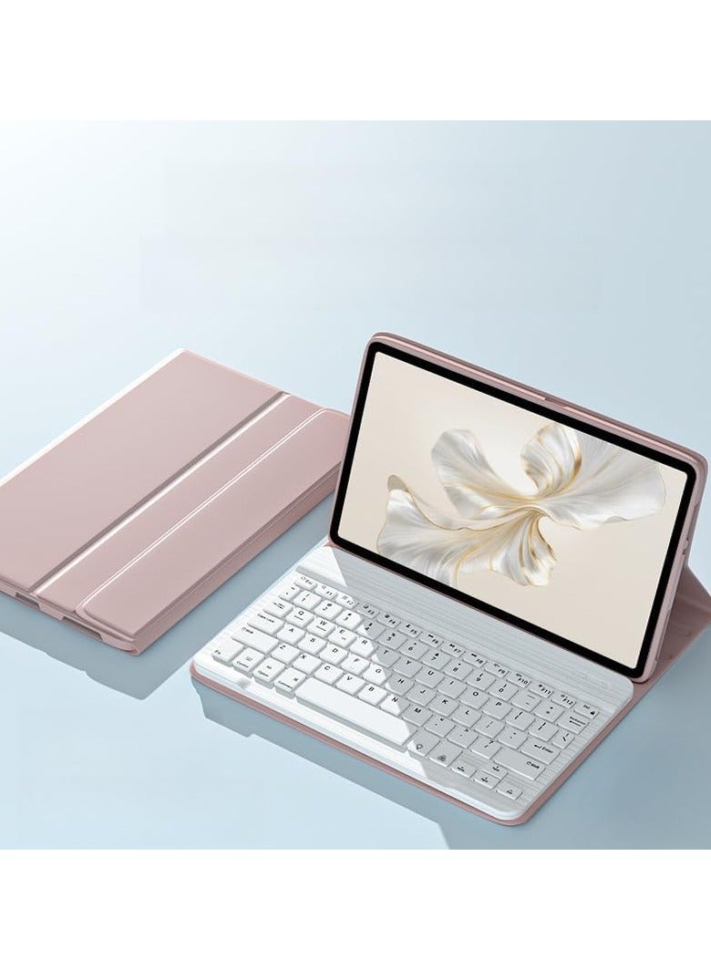Arabic and English Keyboard Case Compatible with Honor Pad 10 12.1-inch (2025) with Multi-View Stand, Wireless Bluetooth Keyboard Case