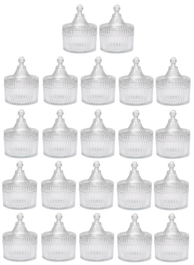 1st Time Stylish & Clear Candy Jar for Candy, Cookies, Dishes and Biscuit, Pack of 22, 300 Ml, 10 X 10 X 12 CM - Image 1