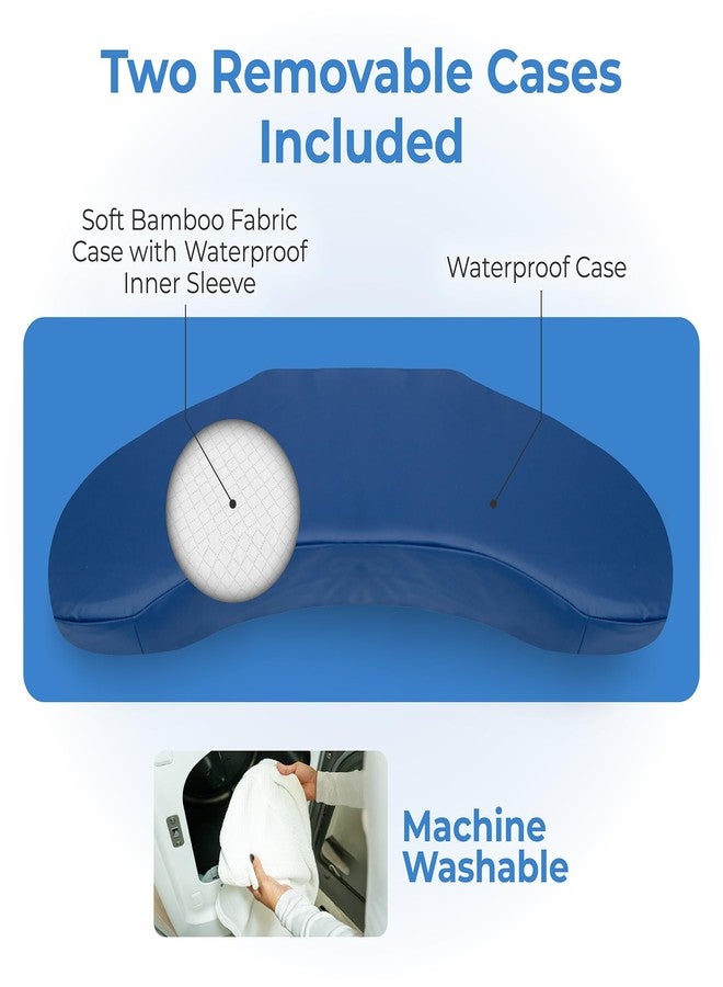 Zomaple Bedsore Pressure Relief Pillow, Grey - Offload Pressure to Prevent Bed Sores & Ease Turning - 30° Positioning, Cooling Gel Top, 2 Non-Skid Removable Covers - Knee Wedge Pillow Versatility - Image 5