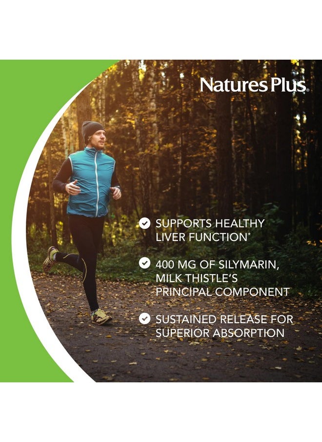 ناتشرز بلاس Natures Plus Herbal Actives Milk Thistle, Extended Release - 30 قرصًا، عبوة من قطعتين - نباتي وخالي من الجلوتين - 60 وجبة إجمالية  - Image 3