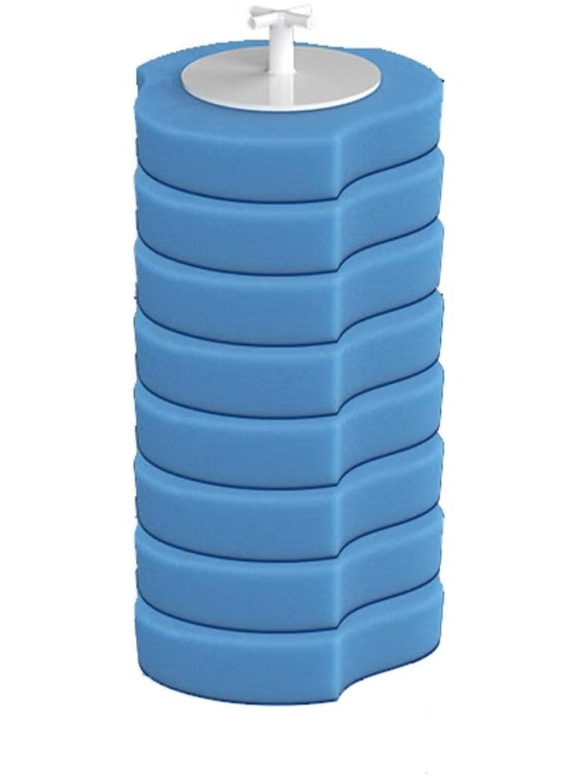 Generic 8pcs/set Disposable Replacement Head Toilet Brush, Disposable Replacement Sponge Brush Head Dissolving Stick, Disposable Soft Toilet Cleaning Brush for Bathroom, Toilet Cleaning  - Image 1