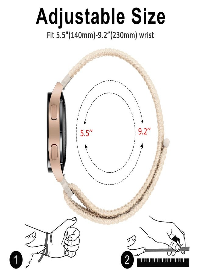 Meliya Nylon Band Compatible with Garmin Venu 3S / Venu 4 41mm / Venu 2S / Vivoactive 4S / Vivomove 3S Watch Bands, 18mm Quick Release Soft Nylon Adjustable Wristband Strap for Garmin Forerunner 255s/265s Bands for Men Women (Starlight) - Image 3