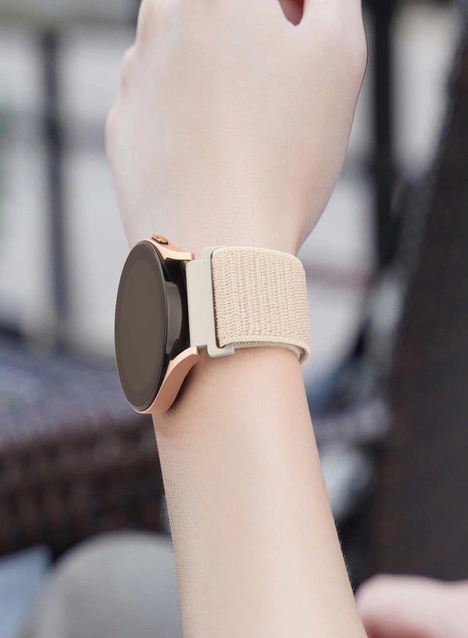 Meliya Nylon Band Compatible with Garmin Venu 3S / Venu 4 41mm / Venu 2S / Vivoactive 4S / Vivomove 3S Watch Bands, 18mm Quick Release Soft Nylon Adjustable Wristband Strap for Garmin Forerunner 255s/265s Bands for Men Women (Starlight) - Image 5