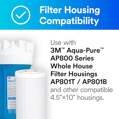 Aqua pure 3M Aqua-Pure Whole House Replacement Water Filter Cartridge AP817, for use with AP801 Housing, 25 Micron, Reduces Chlorine, Taste and Odor - Image 2