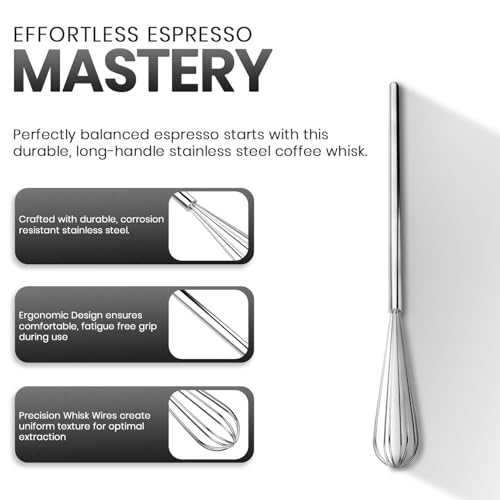 Rattleware Stainless Steel 10.5" Round Coffee Whisk | Heavy-Duty Espresso Frothing Whisk | Durable, Easy-to-Clean Frother for Baristas and Home Coffee Enthusiasts - Image 3