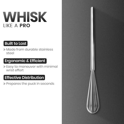 Rattleware Stainless Steel 10.5" Round Coffee Whisk | Heavy-Duty Espresso Frothing Whisk | Durable, Easy-to-Clean Frother for Baristas and Home Coffee Enthusiasts - Image 2