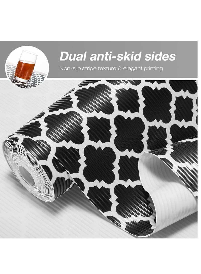 شو وو 4 بكرات كبيرة من بطانات الرف غير اللاصقة، سجادات الأدراج، بطانة درج من مادة إي في إيه غير قابلة للانزلاق، بطانة مقاومة للبقع، بطانة خزانة مقاومة للماء لرف المطبخ المنزلي، والخزائن، والثلاجة، والخزانة - Image 5