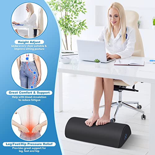 StepLively Foot Rest Ergonomic Pillow for Under Desk at Work, Anti-Fatigue Footrest Support Pillow for Fatigue & Pain Relief, Comfortable for Office Chair, Car Seat & Gaming Chair - Grey - Image 4