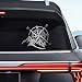 Dreothy 2Pack Mountain Compass Vinyl Sticker Outdoor Adventure Car Window Decal for Motorcycle SUV Laptop Truck 787x669inch Brushed Silver - Image 2