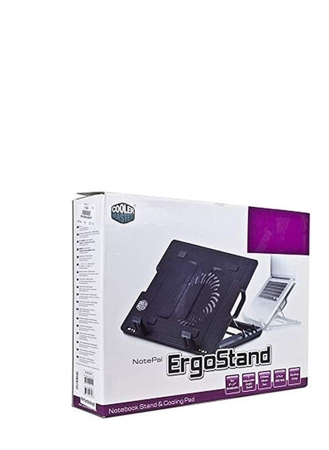 Ergostand Laptop Cooling Pad for MacBook, Adjustable Laptop Stand with Fan,  Quite Fans, Metal Mesh Design, Ergonomic Laptop Cooler for ThinkPad, Dell, HP, Surface, Gaming Laptop  - Image 1