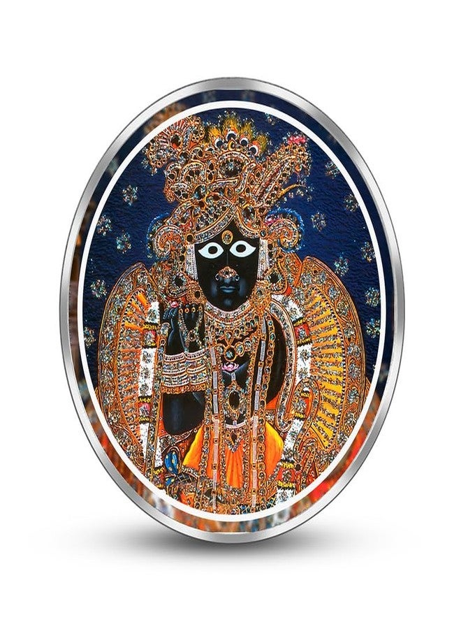 Silviya BIS Hallmarked Bankey Bihari Ji 999 Pure Silver Coin (10 Gram) Round Shape: Lord Krishna Devotee Gift - Vrindavan Temple Souvenir - Janmashtami Offering - Image 2
