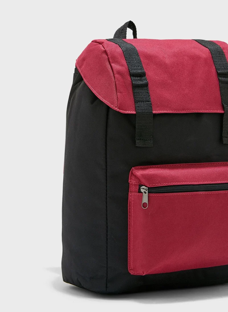 Ginger Trek Backpack With Double Strap Fastening