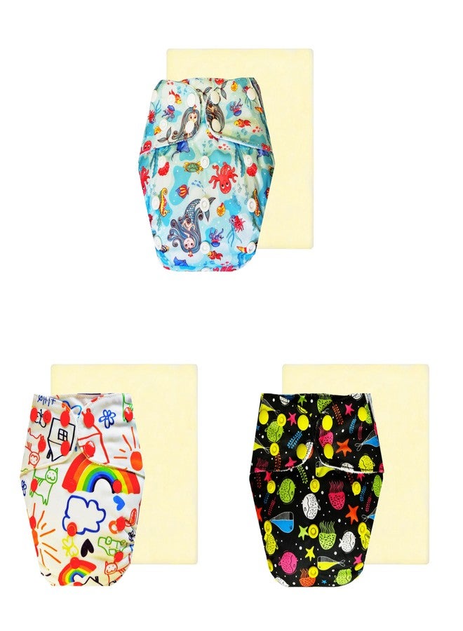 Dumbledo Elite Cloth Diaperwith Magical Soaker (Pack of 3) | Soft & Gentle | Reusable & Washable | Quick Dry | Perfect for Indian Summers | 3 Months - 3 Years | Unisex Baby - Image 1