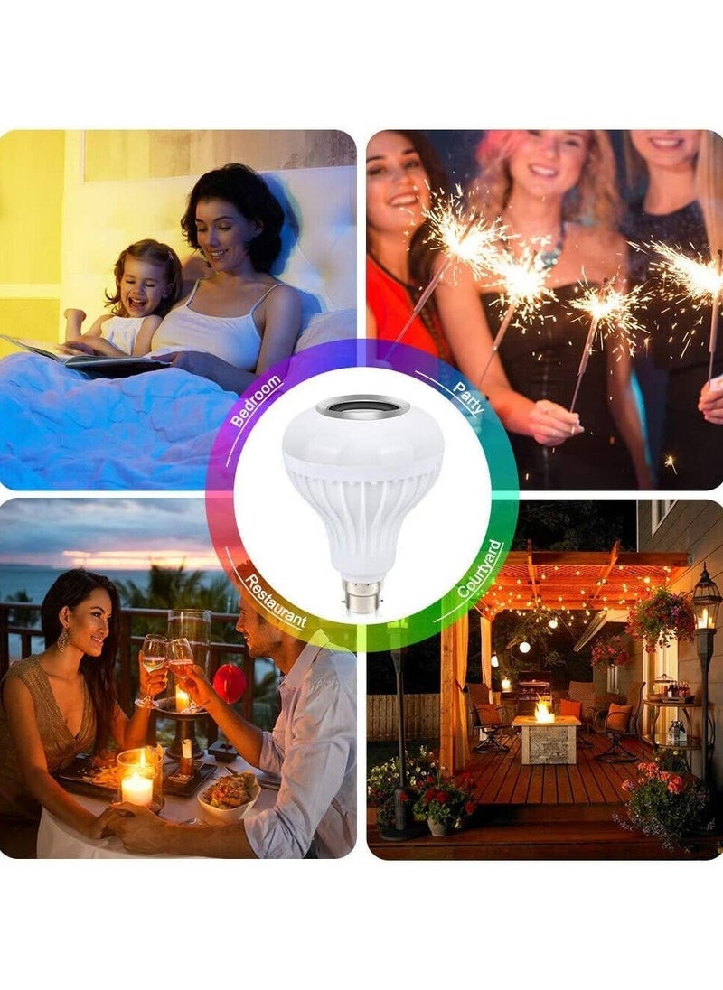LIXES Smart Light Bulb,E27 Screw Bayonet Colour Changing Dimmable Bulbs with Bluetooth Remote Control WiFi 12W 1200LM Music Sync Mood Lights for Disco Party Bar KTV, LED-Light-Bulb-RGB-Bluetooth  - Image 4