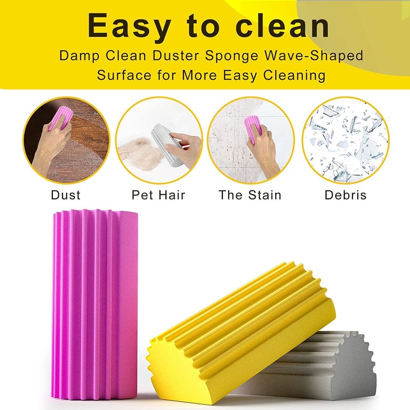 ZTOCOZ Hard Bristle Crevice Cleaning Brush & Damp Sponge,Small Cleaning Brushes,Grout Cleaner Brush,Toilet Brush, Scrub Brush for Shower Tile,Skinny Gap Cleaning Tools for Household,Bathroom(6PCS) - Image 3