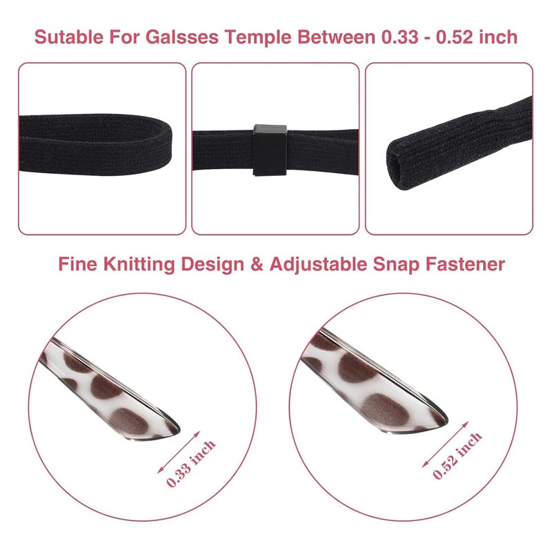 AEC SoftGrip Adjustable Glasses Strap – Clean No-Tail Neck Holder Cord for Sunglasses, Spectacles & Reading Glasses | Stretchable Anti-Slip Eyewear Retainer for Men, Women & Kids - Image 5