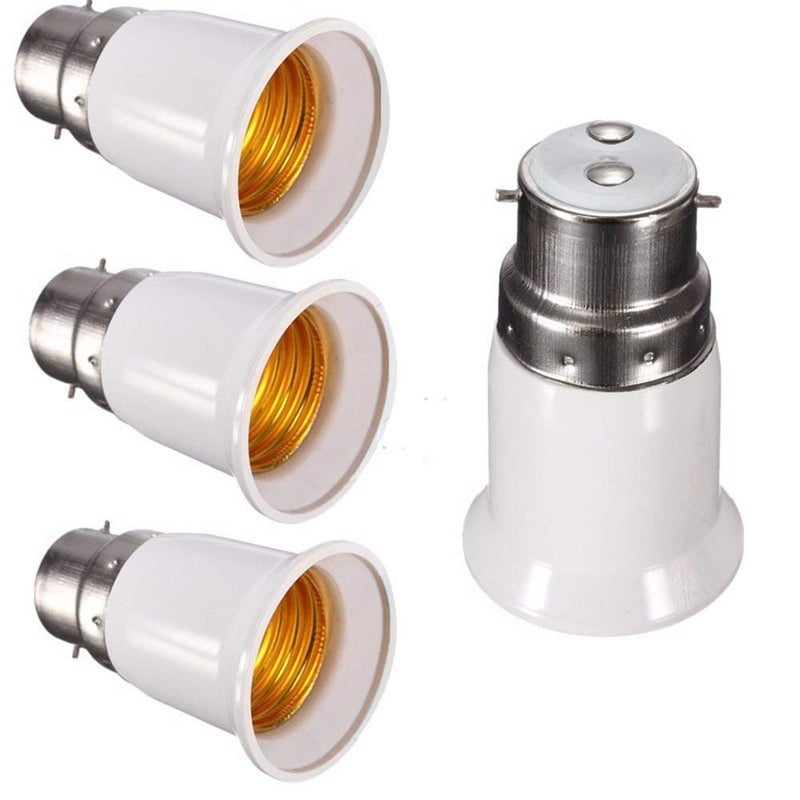 SVDK B22 to E27 Lamp Base Led Bulb Converter Adapter Ceiling Fan Light Bulbs Socket for Bluetooth Smart Bulb 4 Pcs - Image 1