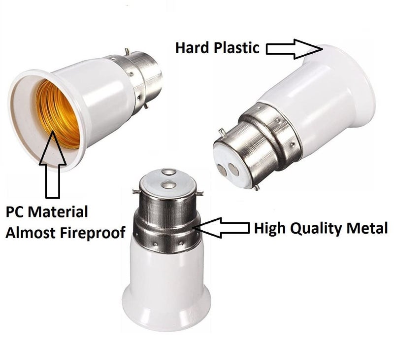 SVDK B22 to E27 Lamp Base Led Bulb Converter Adapter Ceiling Fan Light Bulbs Socket for Bluetooth Smart Bulb 4 Pcs - Image 3