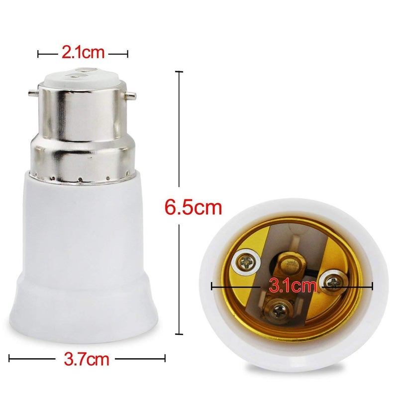 SVDK B22 to E27 Lamp Base Led Bulb Converter Adapter Ceiling Fan Light Bulbs Socket for Bluetooth Smart Bulb 4 Pcs - Image 2