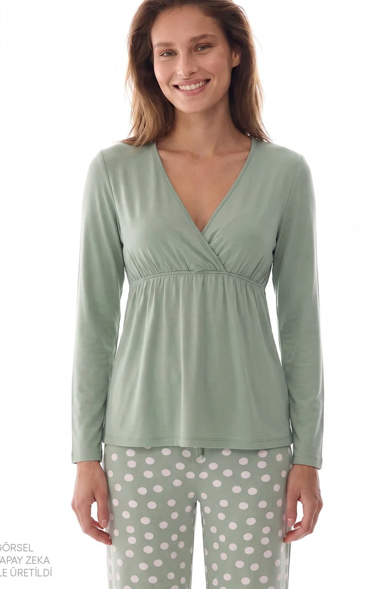 بنتي PENTI Mama Polka Dot Long Sleeve Pajama Set