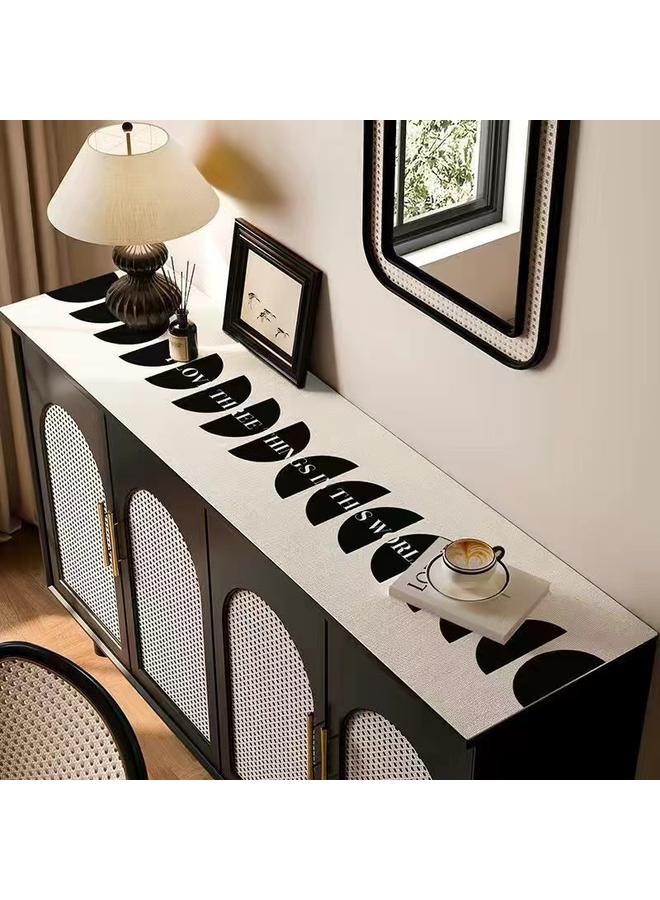 Bluejw Advanced Sense TV Cabinet Tablecloth Hallway Shoe Cabinet Dust-proof Mat Rubbing Anti-fouling Leather Sideboard Coffee Table Long Table Mat - Image 5