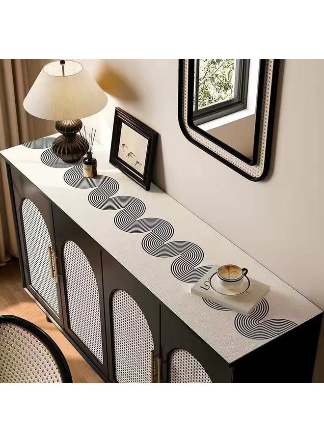 Bluejw Advanced Sense TV Cabinet Tablecloth Hallway Shoe Cabinet Dust-proof Mat Rubbing Anti-fouling Leather Sideboard Coffee Table Long Table Mat - Image 1