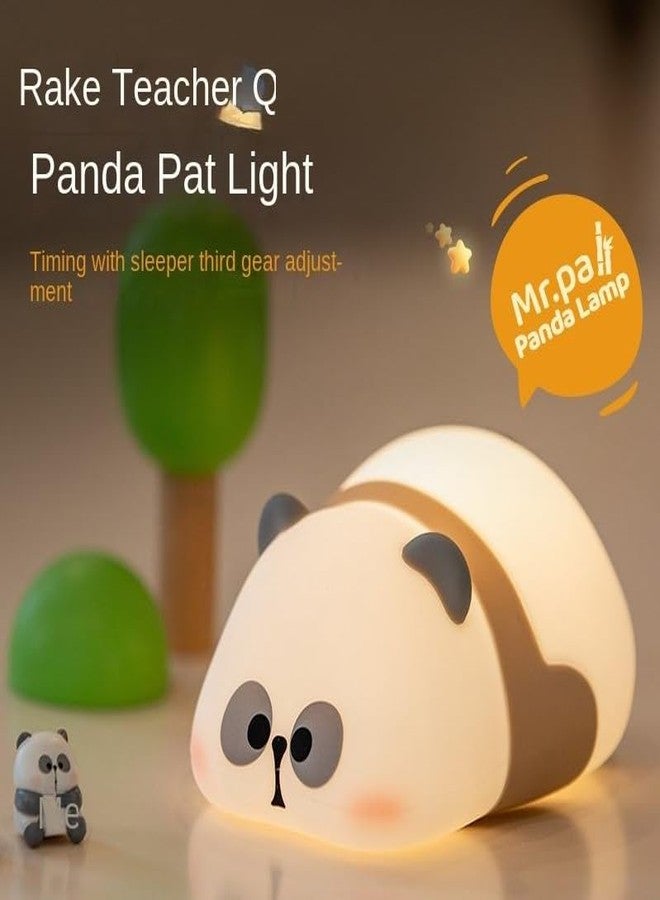 NIRVITTHAL Kids Night Light,Rechargeable Cute Lamp with 3-Level Brightness,Silicone LED Elephant Night Lamp,Kids Night Lights for Bedroom,Baby Nursery and Study Desk Light (Mr Panda) - Image 2