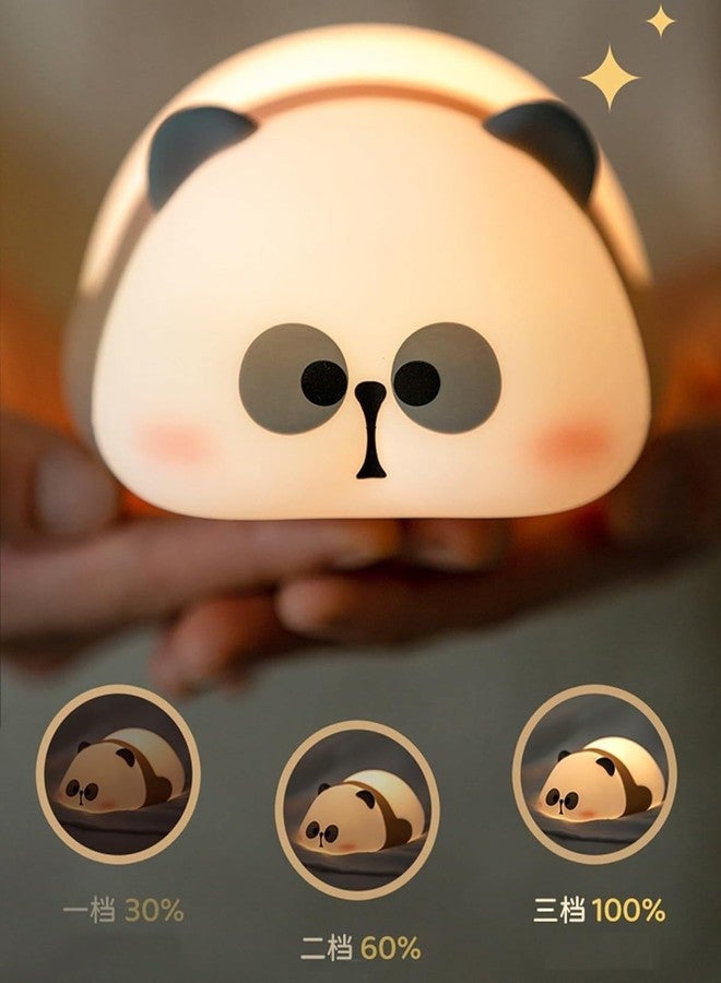 NIRVITTHAL Kids Night Light,Rechargeable Cute Lamp with 3-Level Brightness,Silicone LED Elephant Night Lamp,Kids Night Lights for Bedroom,Baby Nursery and Study Desk Light (Mr Panda) - Image 4