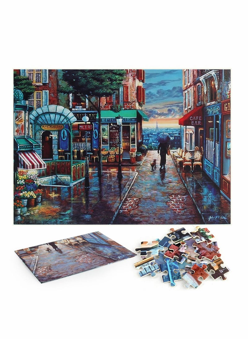 Y&D Jigsaw Puzzle for Adults Kids, Romantic town 1000 Pieces, Upgraded Version of Thick Paper, Entertainment Toys Adult, Special Graduation or Birthday-holiday Gift, Home Décor  - Image 1