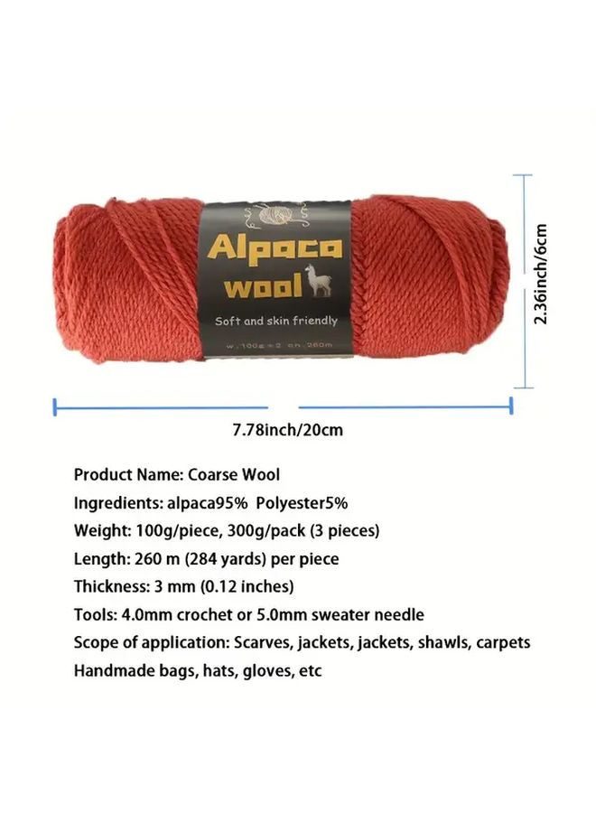 Turmeric 300g Alpaca Wool Yarn Balls For Knitting Sweater Scarf Hat Gloves - Image 4
