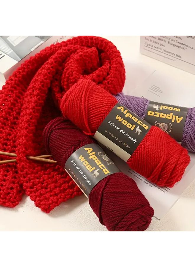 Turmeric 300g Alpaca Wool Yarn Balls For Knitting Sweater Scarf Hat Gloves - Image 2
