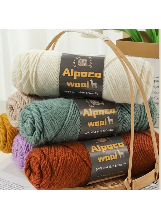 Turmeric 300g Alpaca Wool Yarn Balls For Knitting Sweater Scarf Hat Gloves - Image 5