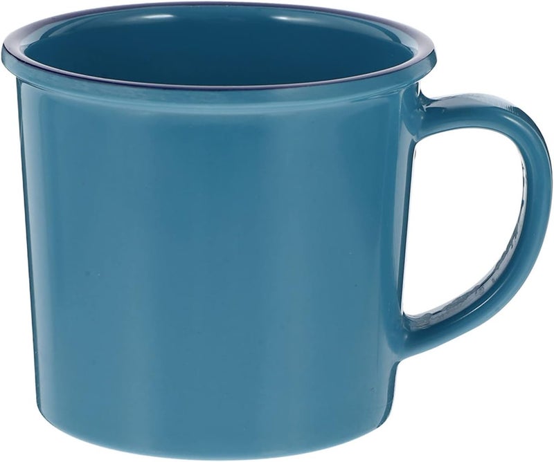 woobles Melamine Coffee Tea Mugs Cup: Enamel Coffee Cups, Blue Galvanized Steel Beverage Cup, Party Drinking Mugs for Milk Hot Chocolate - Image 1