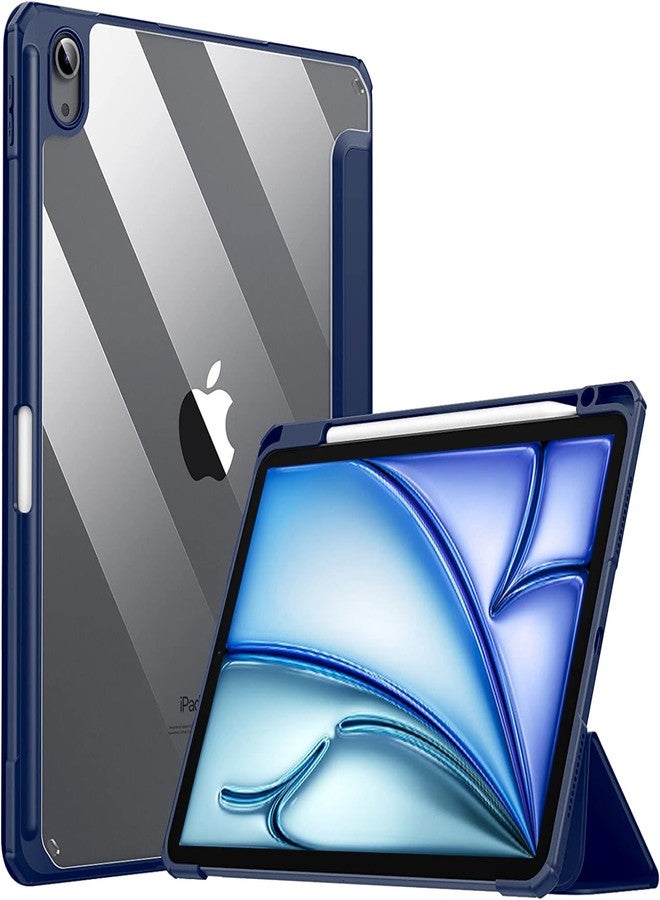 Robustrion Case Cover for iPad Air 11 Inch Cover M4 / M3 / M2 / iPad Air 5th Generation/Air 4th Gen Hybrid Case with [Pencil Holder] for iPad Air 11 inch M4 / M3 / M2 / Air 4th 5th Gen - Navy - Image 1