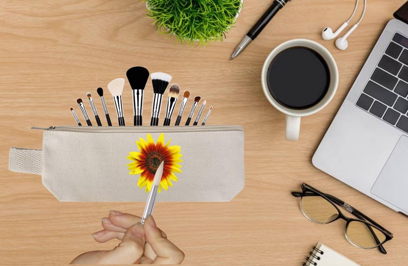 Lify Pen Pencil Pouch Case with Zipper (Off White) (Pack of 6) for School, Office, College & Travelling| Multipurpose Stationery Organizer, Cosmetic Makeup Brushes Bag for School Girls, Kids, Boys, Women - Image 3