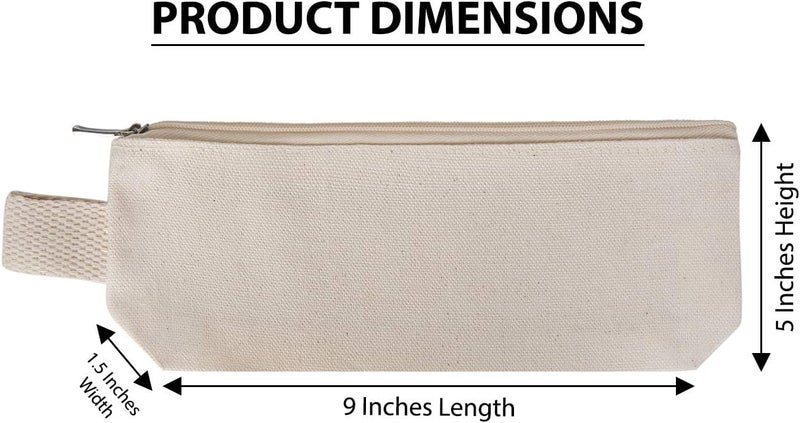 Lify Pen Pencil Pouch Case with Zipper (Off White) (Pack of 6) for School, Office, College & Travelling| Multipurpose Stationery Organizer, Cosmetic Makeup Brushes Bag for School Girls, Kids, Boys, Women - Image 2