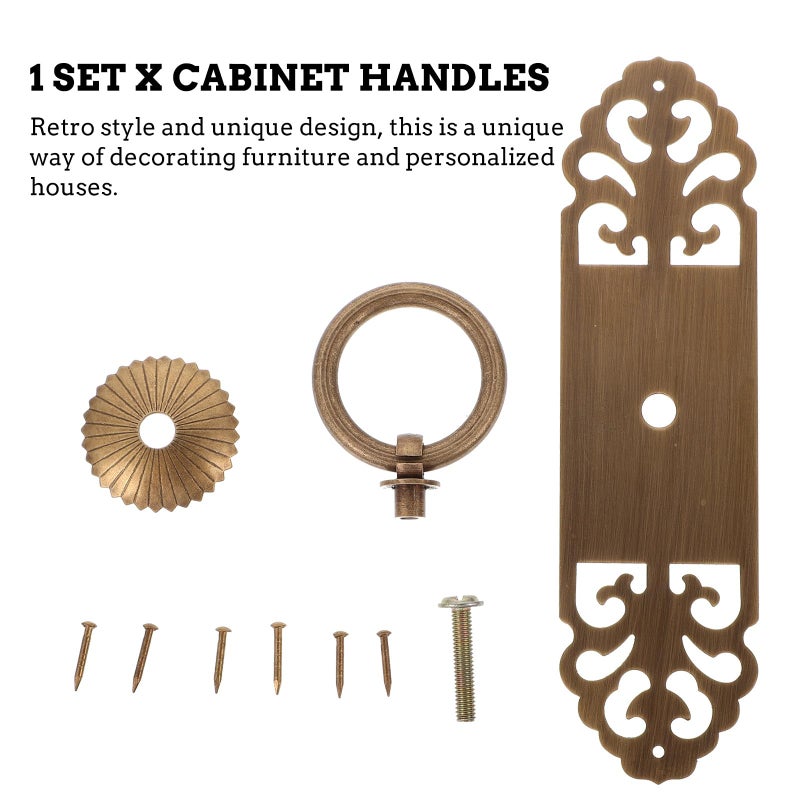 Antique Style Copper Cabinet Door Pull Handle 3.5x13cm Drawer Replacement - Image 4