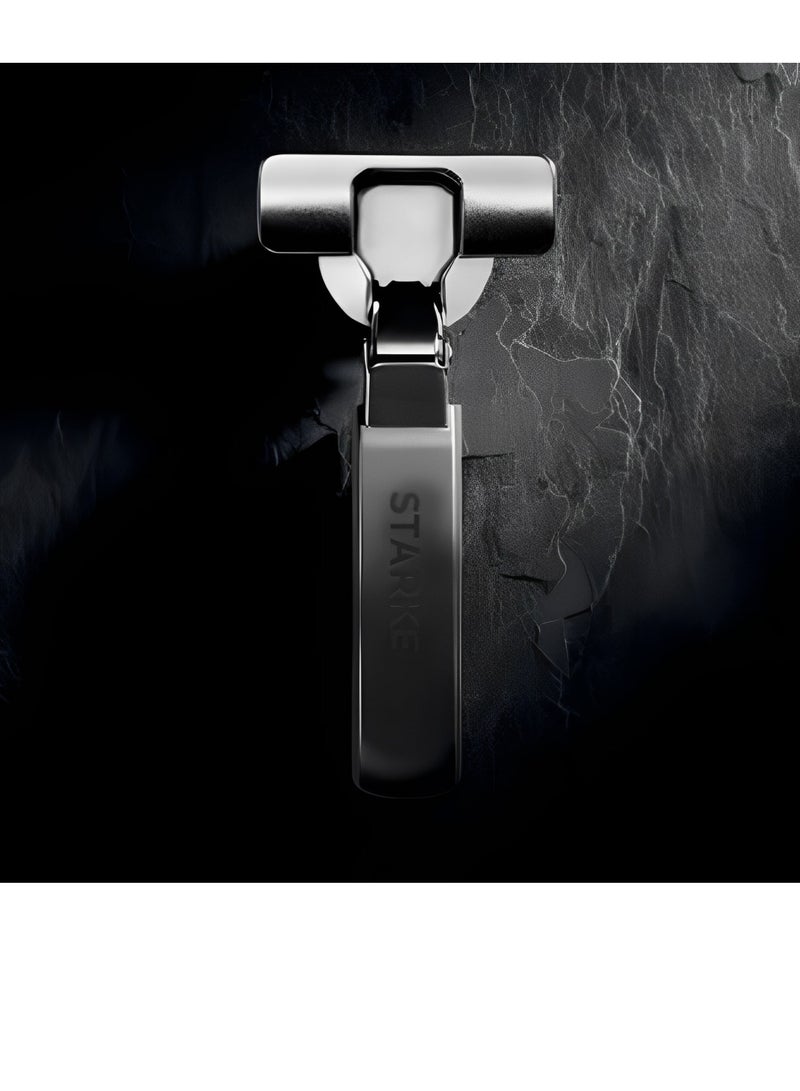 STARKE Pack of 1 Inset Soft Close Cabinet Wingless Hinge -Black Electroplated, 95 Degree Opening Angle, 16-25mm Application, Strong Hydraulic System - Grey Protective Cover & Screws included. - Image 4