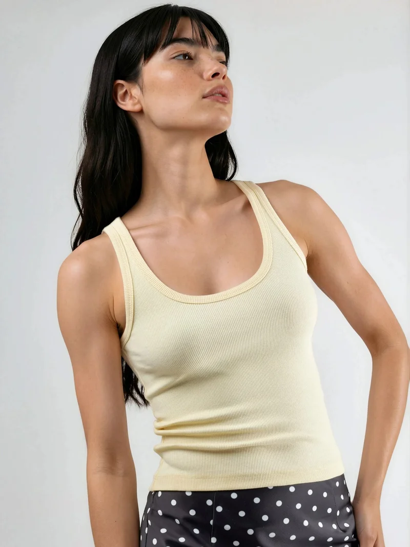 بوسيم BUSEM Sleeveless U Collar Modal Cotton Tank Top