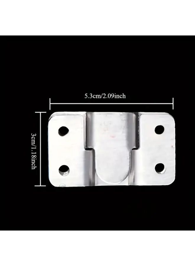 16pcs Stainless Steel Interlocking Hooks With Screws Wall Mount Brackets - Image 3