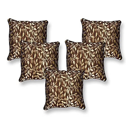 IM FAB® Jacquard Tecno Maroon Cushion Cover Set of 5 Pcs(16 X 16 Inchs or 40 x 40 cm) - Image 2