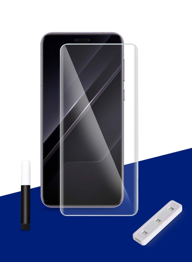 Wtech Honor Magic7 RSR Porsche Design 5G 2024 Premium Curved Edges UV Full Glue Full Cover Tempered Glass Screen Protector (MSGUCN) - Clear - Image 1