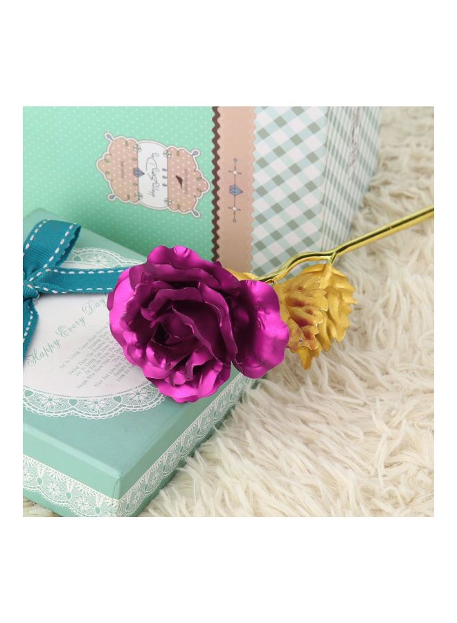 NIBEMINENT Decorative Rose Flower Red/Gold 25.5x9x5.5centimeter - Image 2