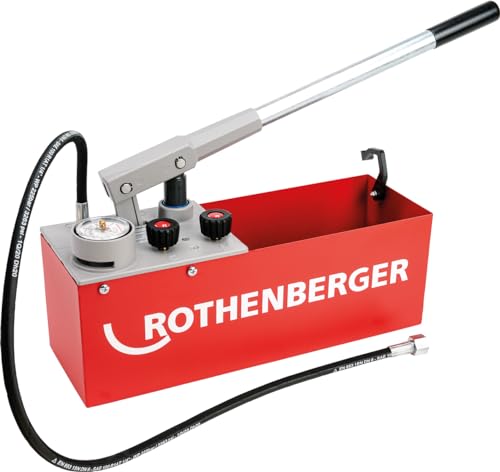 Rothenberger RP 50-S Pressure Test Pump with DURAMANT Coating - For Pressure Tests up to 60 bar - Power Pump 0-45 ml/Hub, 12L Capacity - 60200 - Image 1