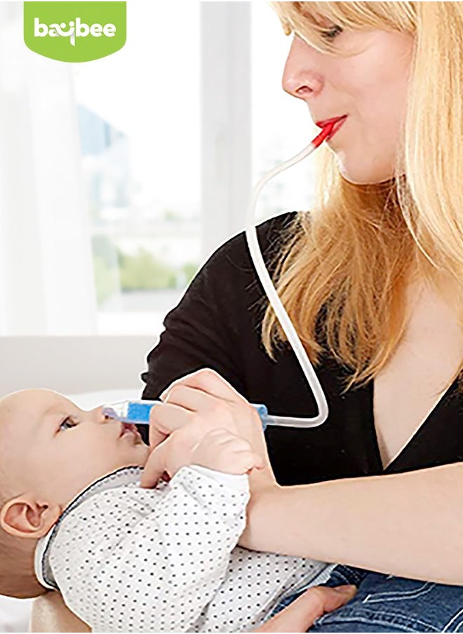BAYBEE - Nasal Aspirator For Infant Babies With 24 Replacement Filters | 100% Safe Clean Snot Sucker Baby Nose Cleaner For Toddlers 0 To 2 Years Blue - Image 1