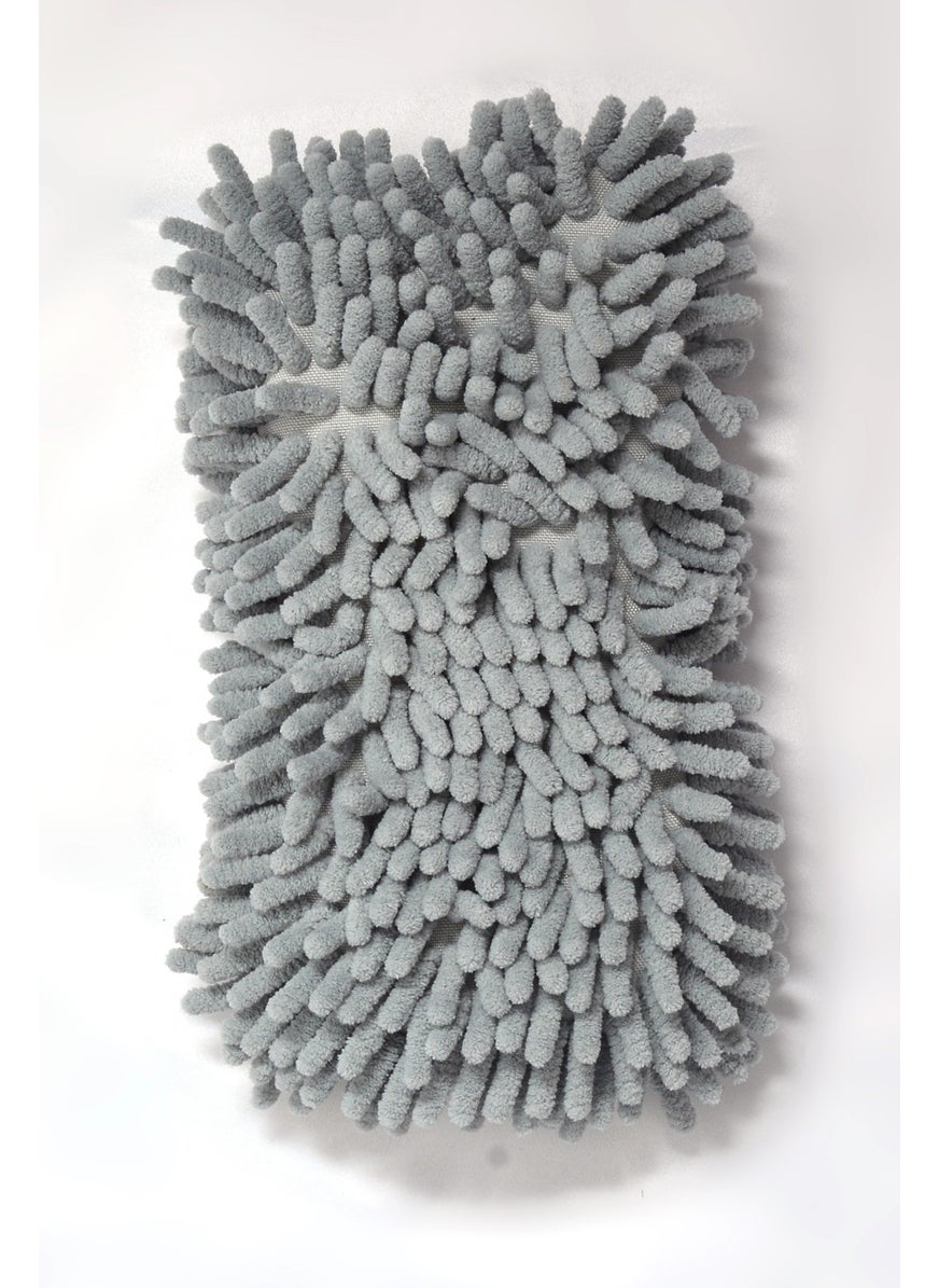 Spark - (3 Pieces) 7040 Microfiber Chenille Car Cleaning & Washing and Drying Sponge 8X23 Cm. Grey - Image 1