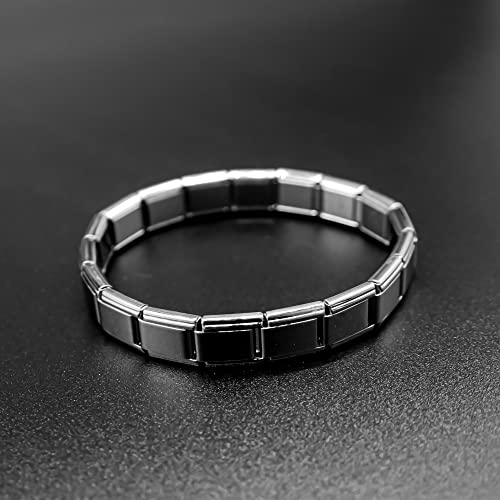 Fablinks Italian Charm Bracelet, 9mm 304 Stainless Steel Charms Link Starter Bracelets for Women, Silver Modular Jewelry for Men with Tool and 3 Extra Links - Image 3