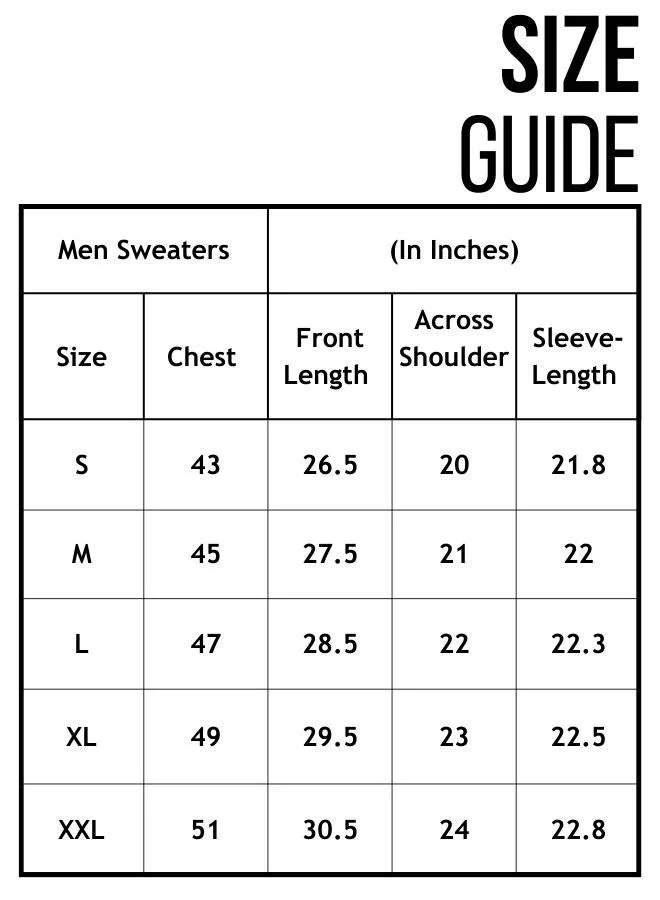 Hubberholme Blue Men's Blue 100% Acrylic Solid Relaxed Fit Sweater for Men | Best Price UAE