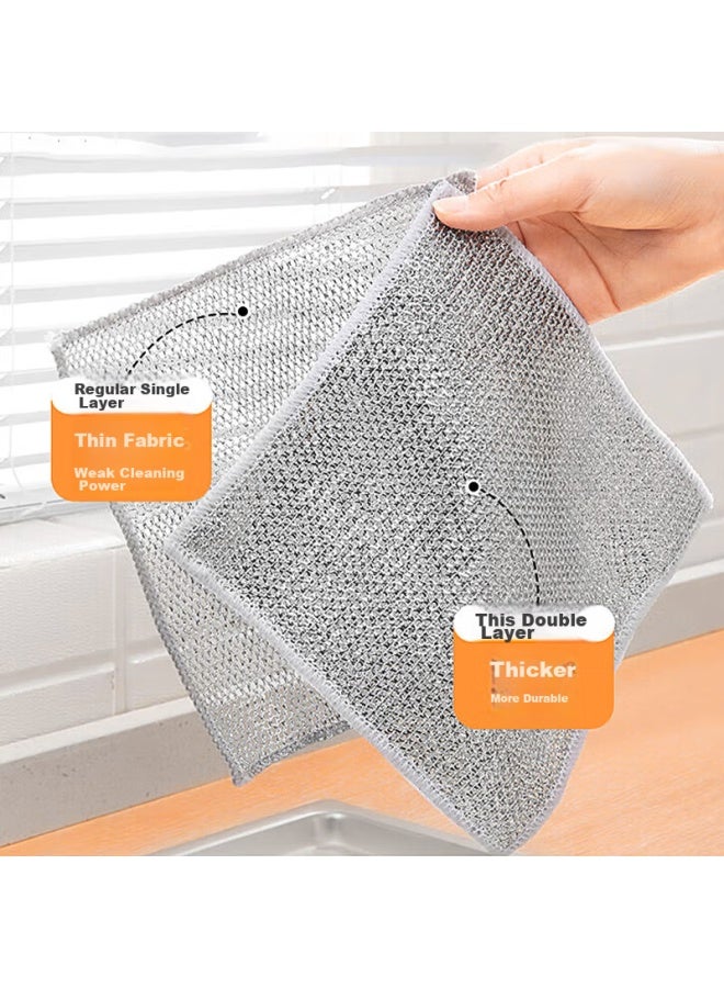 Sodolike Kitchen Cleaning Cloth, 10-pack, Thick Double-sided Dishwashing Cloth, Multi-functional Scouring Pad - Image 2