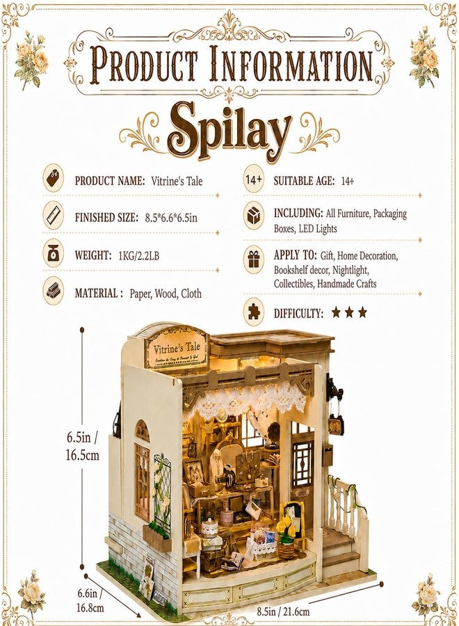 Spilay مجموعة بناء منزل مصغر من Spilay للبالغين، مجموعة بناء منزل دمى مصغر - Image 2